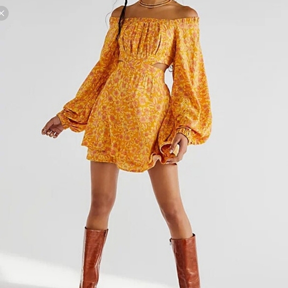 Free people, Jael Printed Mini Dress size M A36 - Picture 2 of 6
